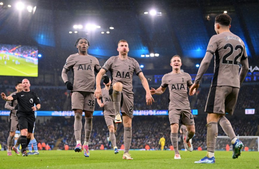 Manchester City and Spurs end all square after breathless Premier League battle at Etihad Stadium